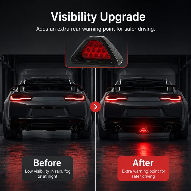 Triangle LED Rear Fog Light Visibility Upgrade