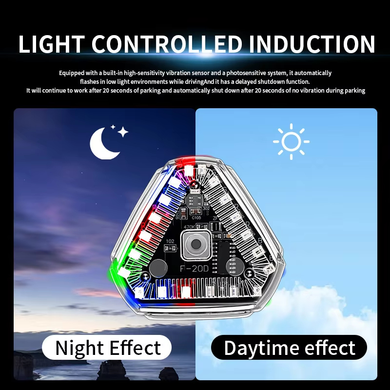 triangle-solar-led-strobe-warning-light-for-motorcycle-car-04 Triangle Solar LED Strobe Warning Light for Motorcycle Car