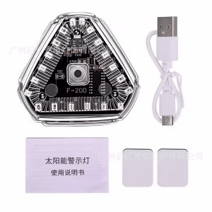 triangle-solar-led-strobe-warning-light-for-motorcycle-car-05 Triangle Solar LED Strobe Warning Light for Motorcycle Car