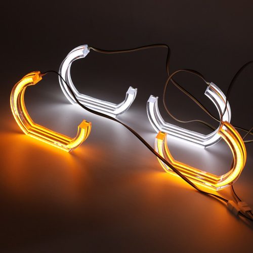 U-Shaped Crystal Angel Eyes White Amber 105-128mm Kit