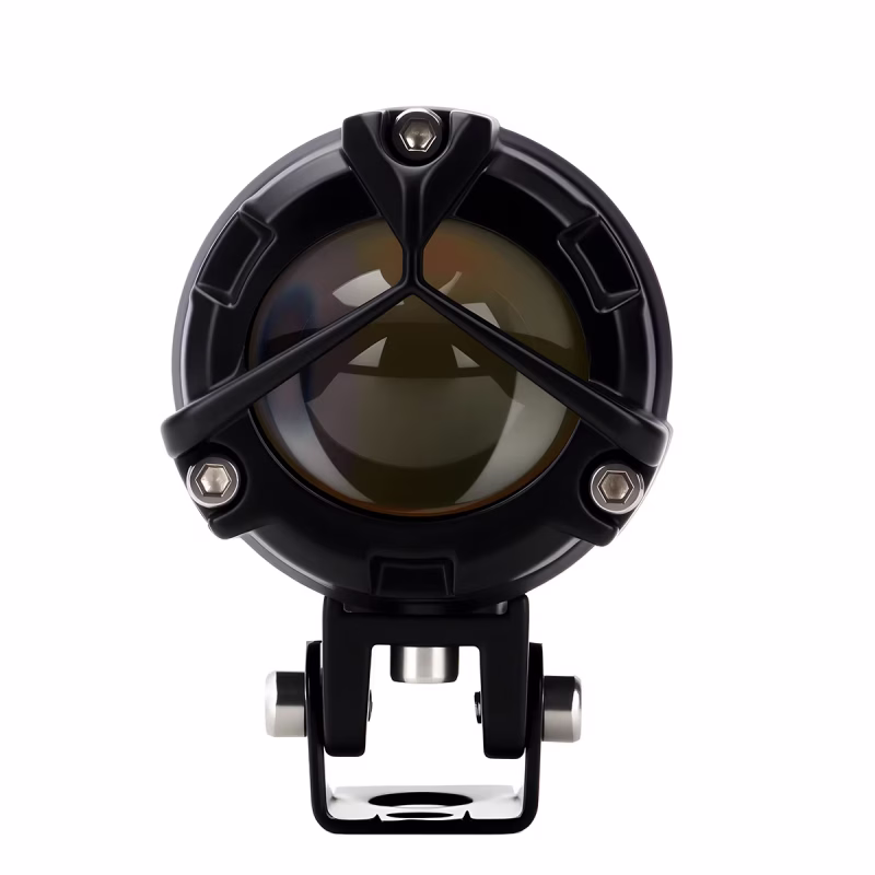 Universal Motorcycle LED Lens Spotlight White / Yellow High Low Beam