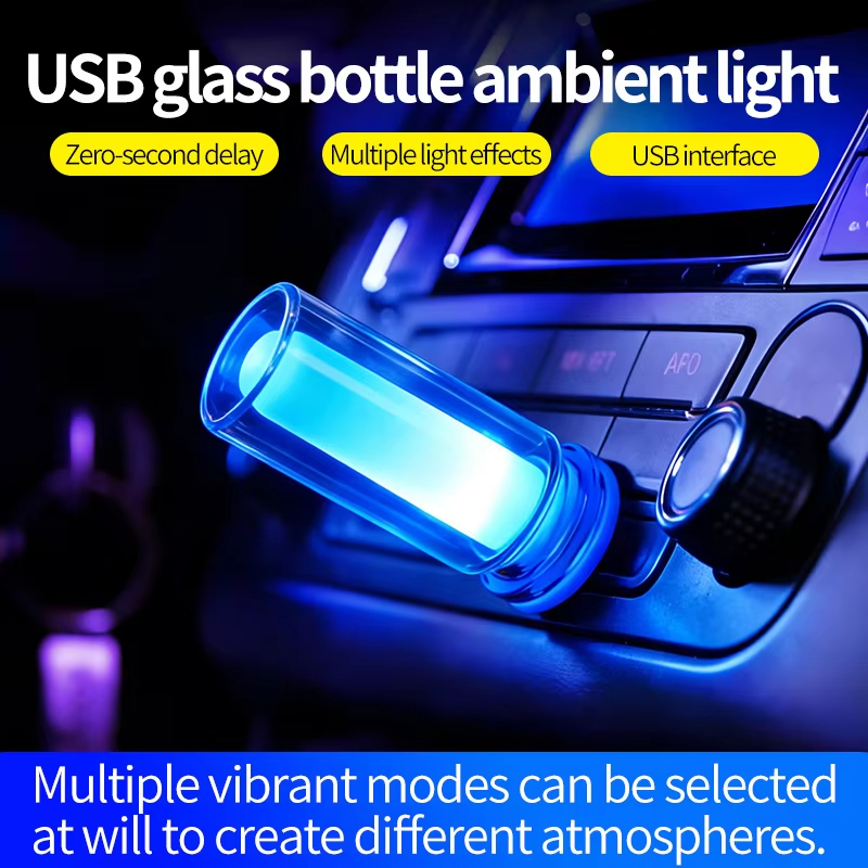 USB RGB LED Car Interior Ambient Light with 10 Modes