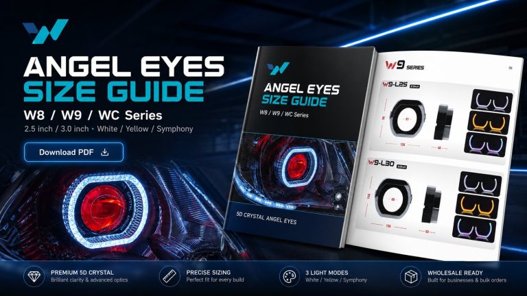 Wanghoi Angel Eye Size Guide 2.5 and 3.0 Inch