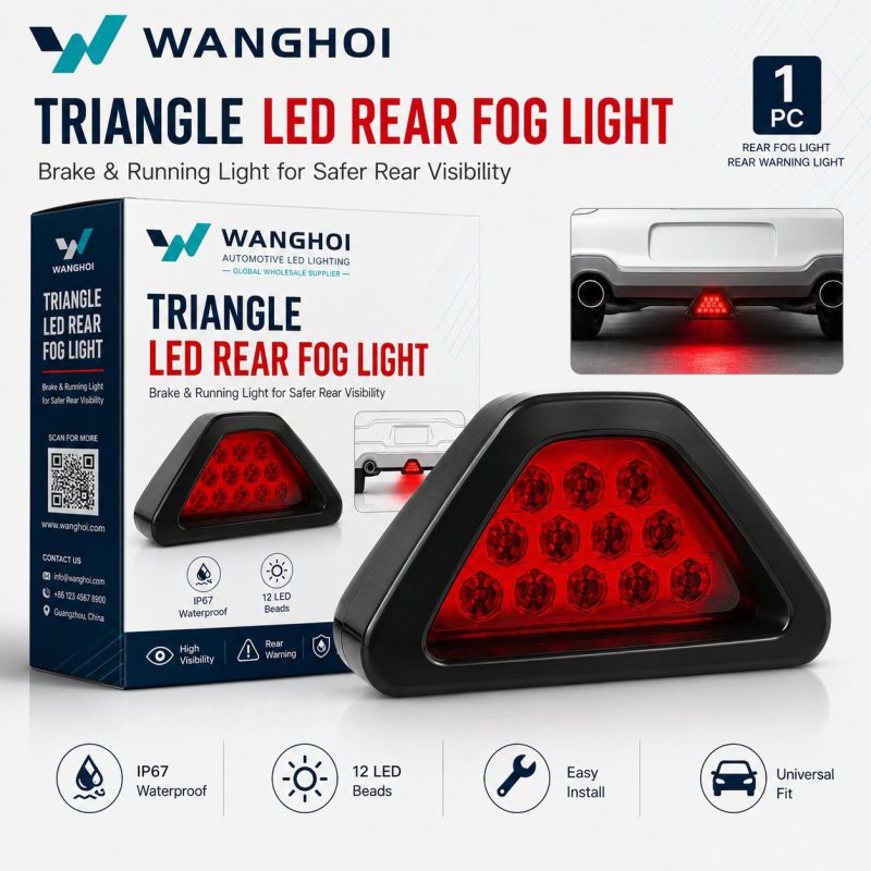 Wanghoi Triangle LED Rear Fog Light Package