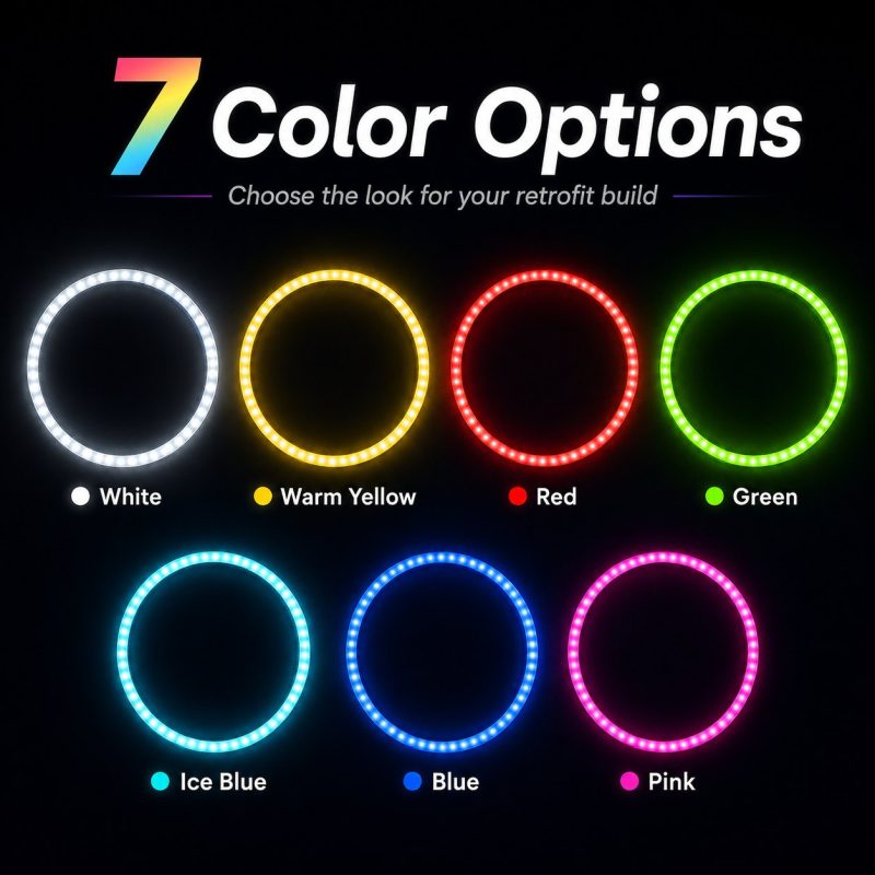 Wh 2801 COB Angel Eye Halo Rings Color Options
