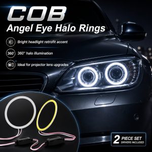 Installed effect graphic for WH-2801 COB angel eye halo rings