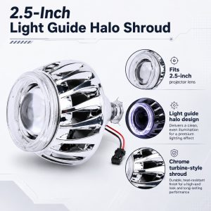 Wh 2808 2 5 Inch Light Guide Halo Shroud Overview Overview graphic for WH-2808 2.5 inch light guide halo shroud