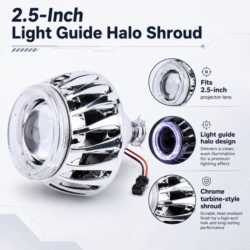 Wh 2808 2 5 Inch Light Guide Halo Shroud Overview Wh 2808 2 5 Inch Light Guide Halo Shroud Overview