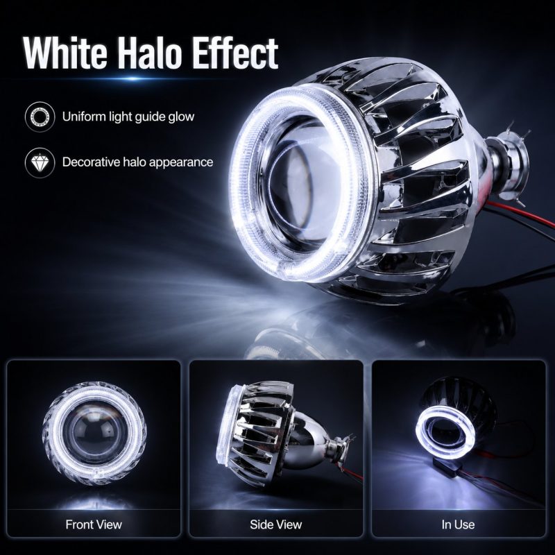 Wh 2808 2 5 Inch Light Guide Halo Shroud White Effect Wh 2808 2 5 Inch Light Guide Halo Shroud White Effect