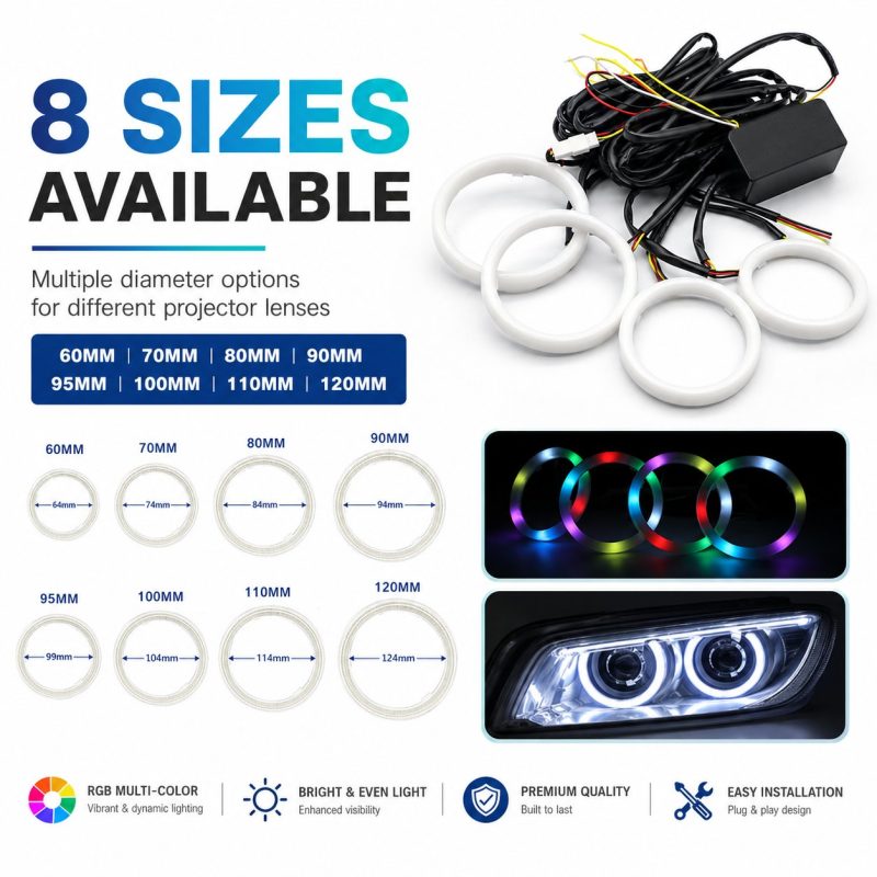 Wh 2840 Rgb Led Angel Eyes Available Sizes Wh 2840 RGB LED Angel Eyes Available Sizes