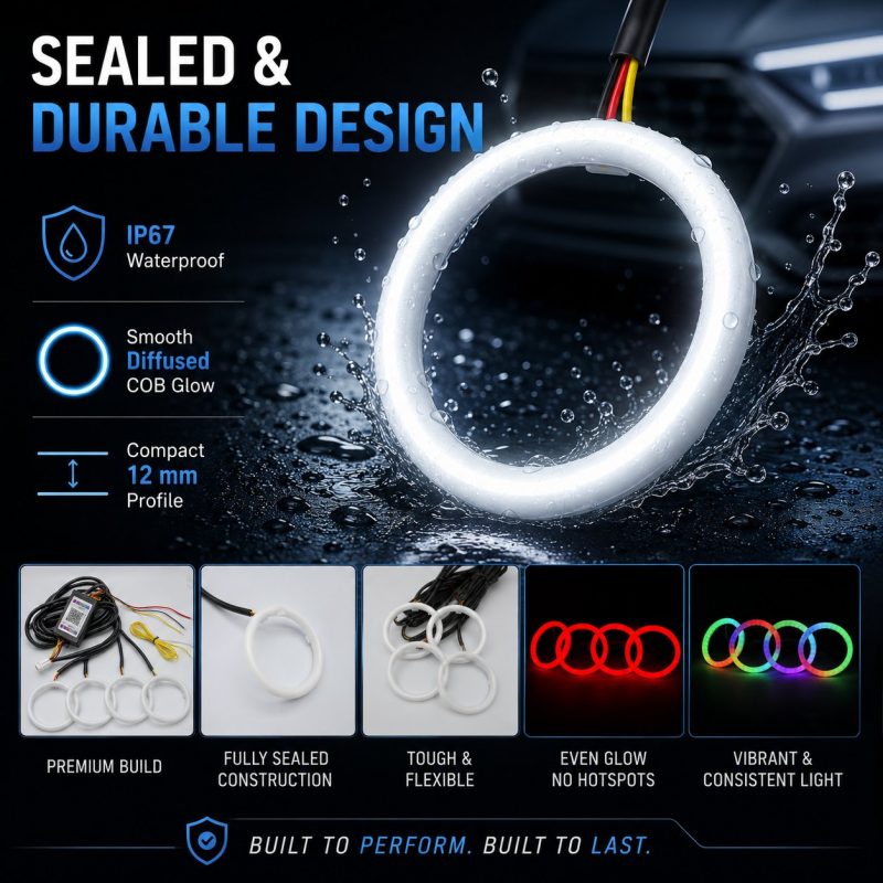 Wh 2840 Rgb Led Angel Eyes Sealed Design Wh 2840 RGB LED Angel Eyes Sealed Design