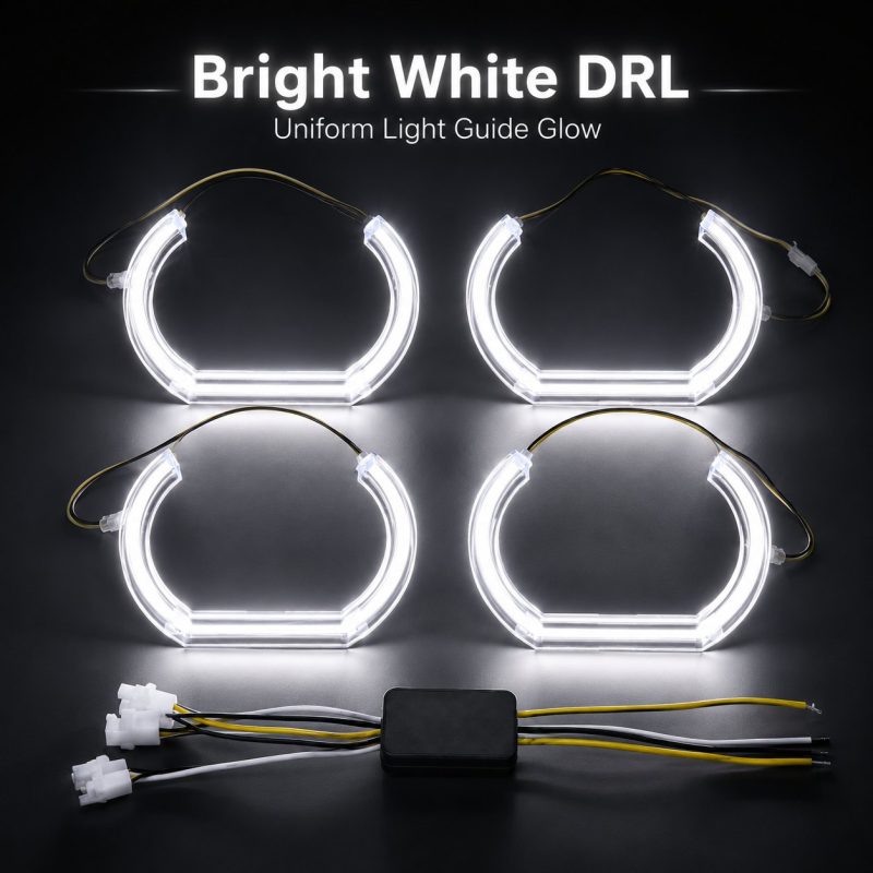 Wh 2872 U Shaped White Amber Switchback Angel Eyes White Drl Wh 2872 U Shaped White Amber Switchback Angel Eyes White DRL