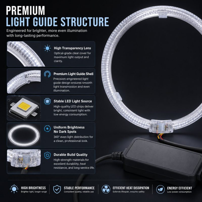Wh 2902 3 Inch Rgb Light Guide Angel Eye Structure Wh 2902 3 Inch RGB Light Guide Angel Eye Structure