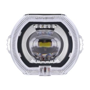 White Octagonal LED Motorcycle Projector Headlight