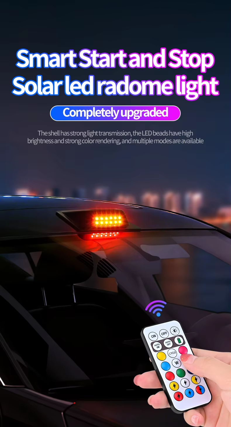 Wireless Solar LED Cab Roof Lights for Pickup Truck SUV Motorcycle
