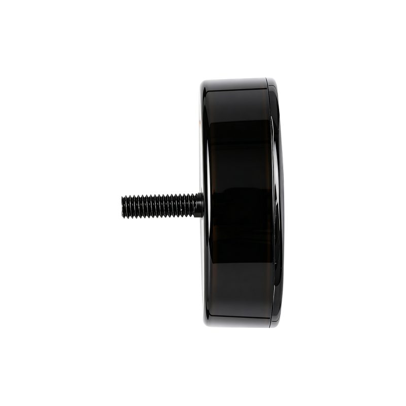 Side profile showing the housing depth and mounting thread.