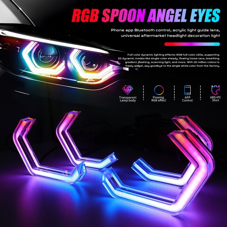 RGB spoon shape angel eye halo kit with app control