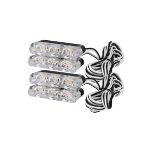 Four module set for 1-to-4 LED grille strobe warning light kit