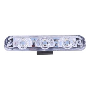 1 To 4 White Amber Led Grille Strobe Lamp Head Front Front lamp-head product view for the white amber grille strobe warning light kit.