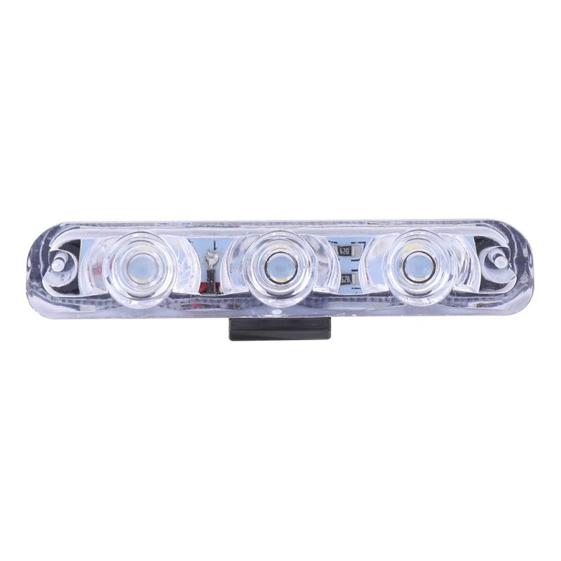 1 To 4 White Amber Led Grille Strobe Lamp Head Front Front lamp-head product view for the white amber grille strobe warning light kit.