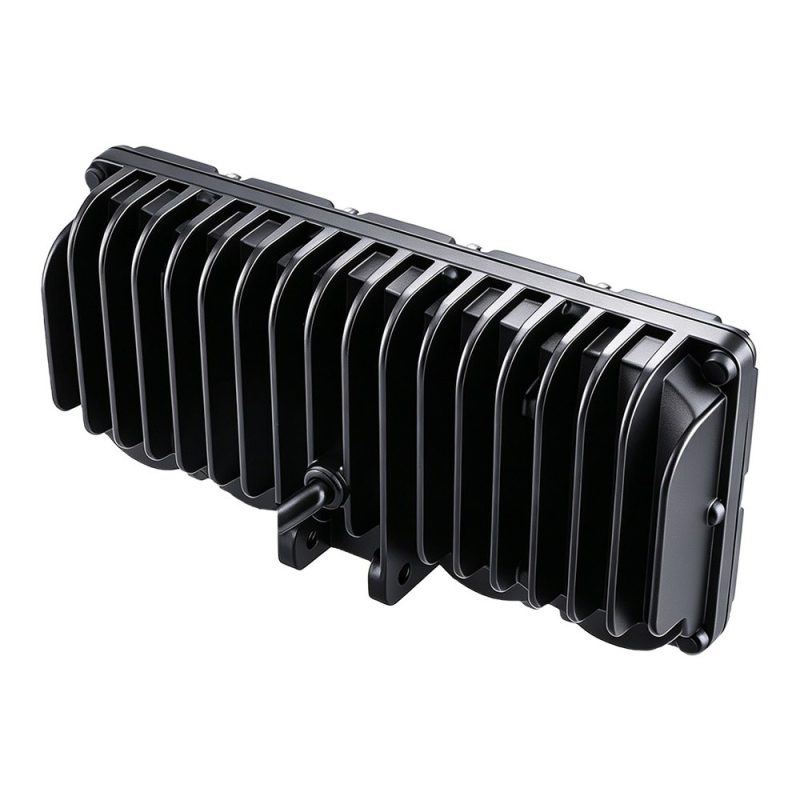 10 Bead Three Row Led Auxiliary Spotlight Rear Cooling Rear housing view showing the aluminum cooling fin direction.