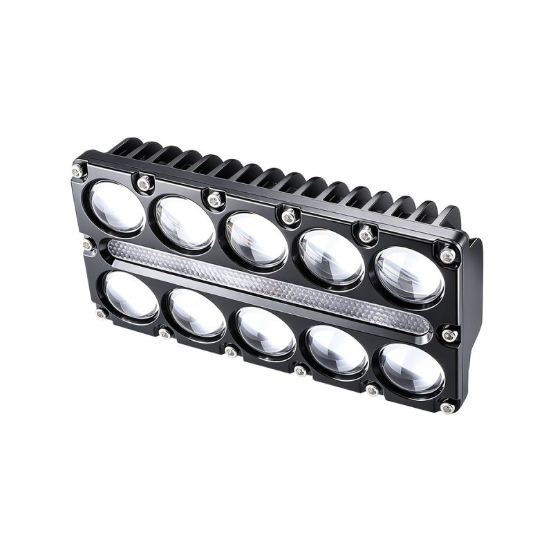 10 Bead Three Row Led Work Light Drl Strip 02 Work10 Angle 10-bead three-row LED work light angle view