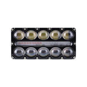 10 Bead Three Row Led Work Light Drl Strip 05 Work10 Lens 10-bead three-row LED work light lens view
