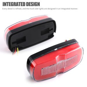 100Mm Led Light Guide Truck Side Warning Light Red Integrated Design Red lens integrated design and rear body reference from the supplied product image.