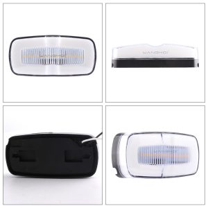 100Mm Led Light Guide Truck Side Warning Light White Views White lens front, side, rear, and angled references from the supplied product images.