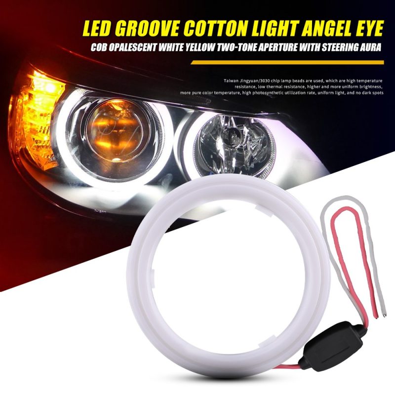 113mm Seven-Color Groove Cotton Light LED Angel Eye Halo Ring 12V-24V IP68
