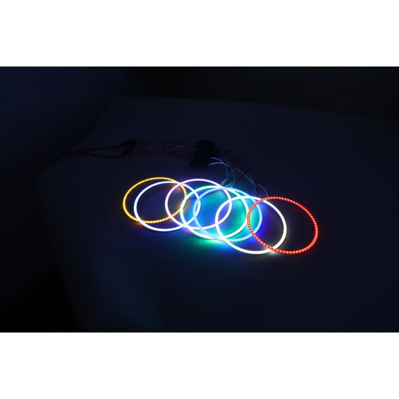 120Mm Led Angel Eye Halo Ring Multi Color Lighting Photo Multi-color lighting effect photo from the supplied 120mm parent source folder.