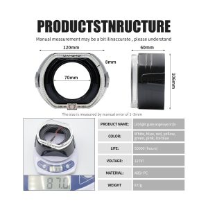 120Mm Light Guide Angel Eye Projector Shroud Pair 02 Lightguide 120 Shroud Dimensions 120mm light guide angel eye projector shroud dimension reference