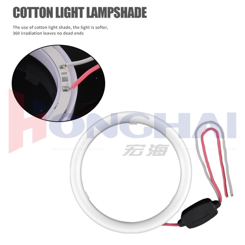 123Mm Cotton Light Led Angel Eye Halo Ring Lampshade Structure Cotton-light source graphic showing the lampshade/body reference for the 123mm style.