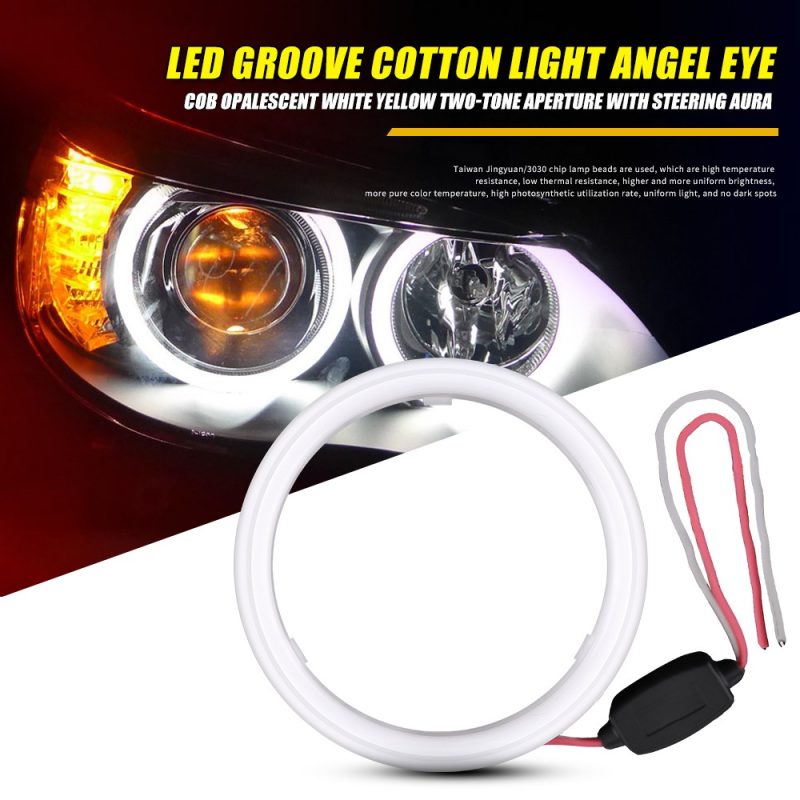 123mm Seven-Color Groove Cotton Light LED Angel Eye Halo Ring 12V-24V IP68