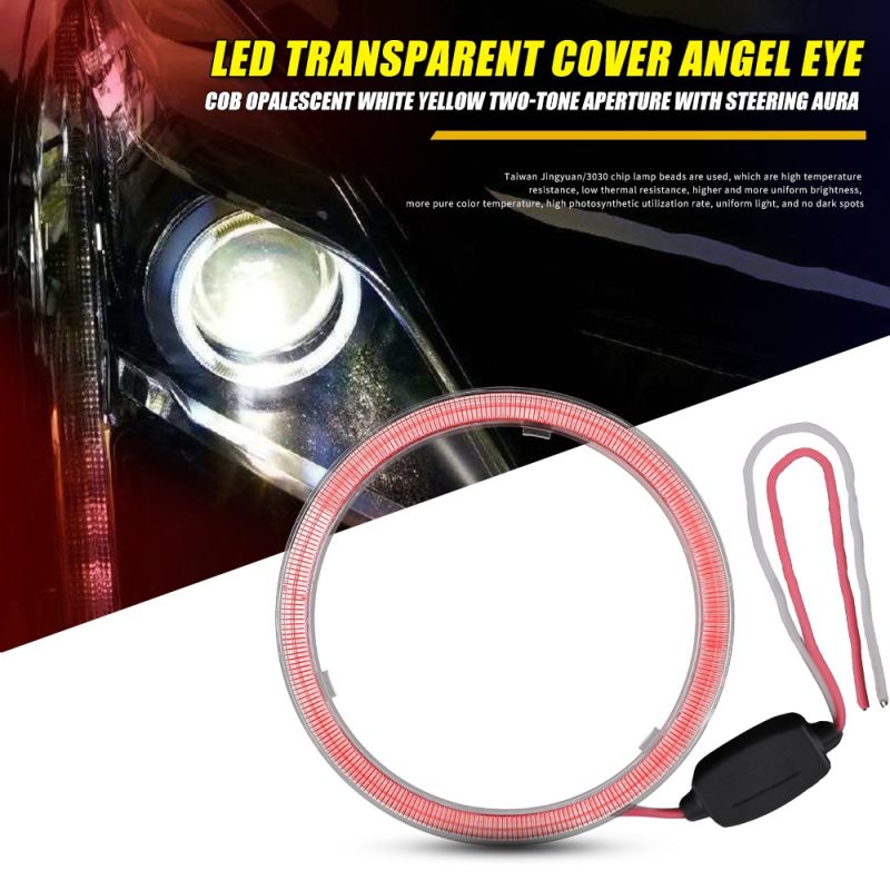 123mm Seven-Color Transparent Cover LED Angel Eye Halo Ring 12V-24V IP68