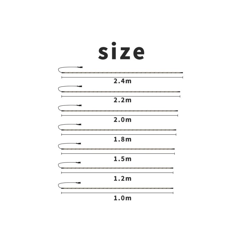 12V 24V Flexible Led Super Light Strip Lamp 02 Super Light Strip Lengths Length options for 12V 24V flexible LED super light strip lamp