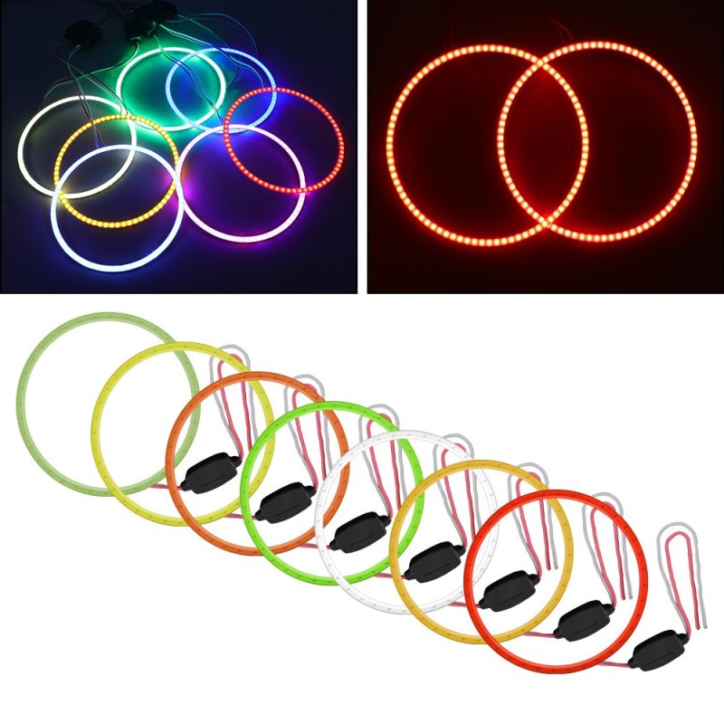 130Mm Seven Color Cob Led Angel Eye Halo Ring Main 130mm Seven-Color COB LED Angel Eye Halo Ring 12V-24V IP68