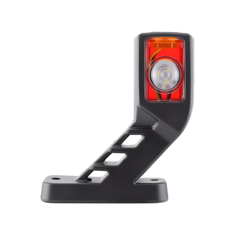 Lit lens view of 134mm LED truck waist side marker light