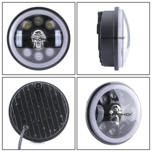 145Mm Led Colorful Skull Headlight Main 145mm LED Colorful Skull Headlight 12V-24V