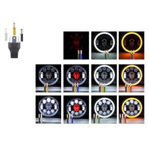 145Mm Led Colorful Skull Headlight Wiring Function Reference Wiring and light function reference for sample confirmation.