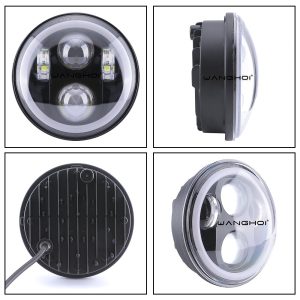 145Mm Round 4 Led Angel Eye Headlight Main 145mm Round 4-LED Angel Eye Headlight 12V-24V