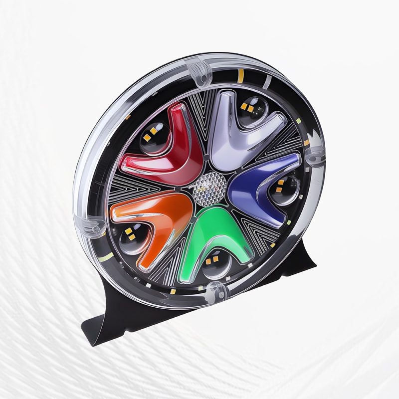 145Mm Round Seven Color Led Rear Tail Warning Light Side Angle Side-angle product reference from the supplied source images.