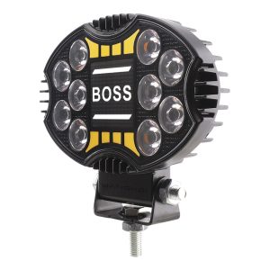 146Mm Oval Led Angel Eye 8020 2 Work Light Angle View Angled product reference showing front lens layout and side housing.