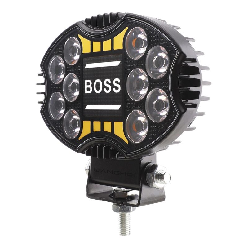 146Mm Oval Led Angel Eye 8020 2 Work Light Angle View Angled product reference showing front lens layout and side housing.