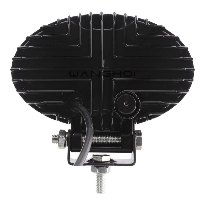 146Mm Oval Led Angel Eye 8020 2 Work Light Rear Heat Sink Rear housing and heat-sink structure reference from the supplied source images.