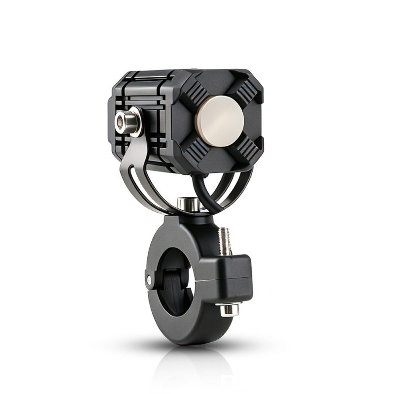 15W Motorcycle Led Lens Spotlight Rear Clamp View Rear housing and clamp reference for installation checks.