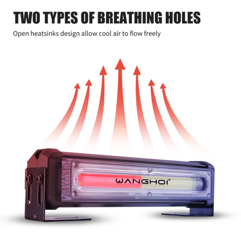 165Mm Cob Flashing Led Warning Light Heat Dissipation Heat-dissipation / breathing-hole reference from the supplied image set.