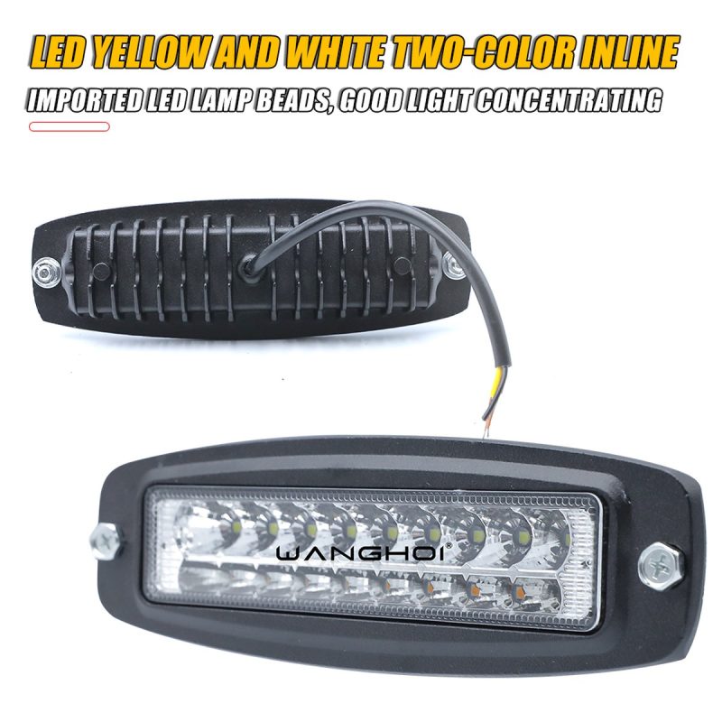 18 5Cm Yellow White Linear Recessed Led Light Rear Wiring Rear housing and wiring reference from the supplied product image set.