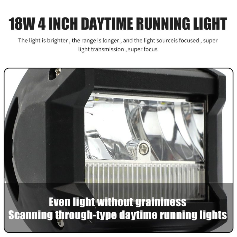 18W 4 Inch Led Daytime Running Work Light Front Closeup Front close-up source image for lens and beam style reference.