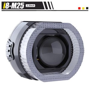 2 5 3 Inch Rgb Built In Motorcycle Projector Headlight 04 Rgb Projector M25 i8-M25 RGB built-in motorcycle projector headlight front view